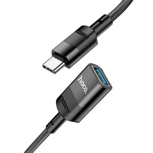 Кабель Hoco U107 Type-C male to USB female USB3.0 (1.2м) [Black]